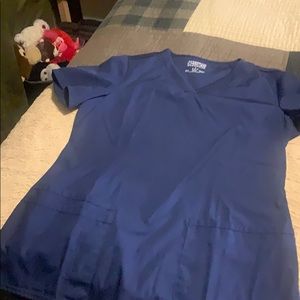 Navy Cherokee Workwear Scrub Top